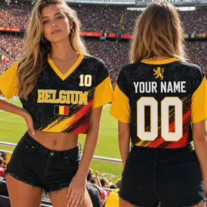 Custom Belgium Soccer Jersey Shirt, Personalized Name Number Belgium Soccer Team Jersey, Belgium Flag Football Jersey