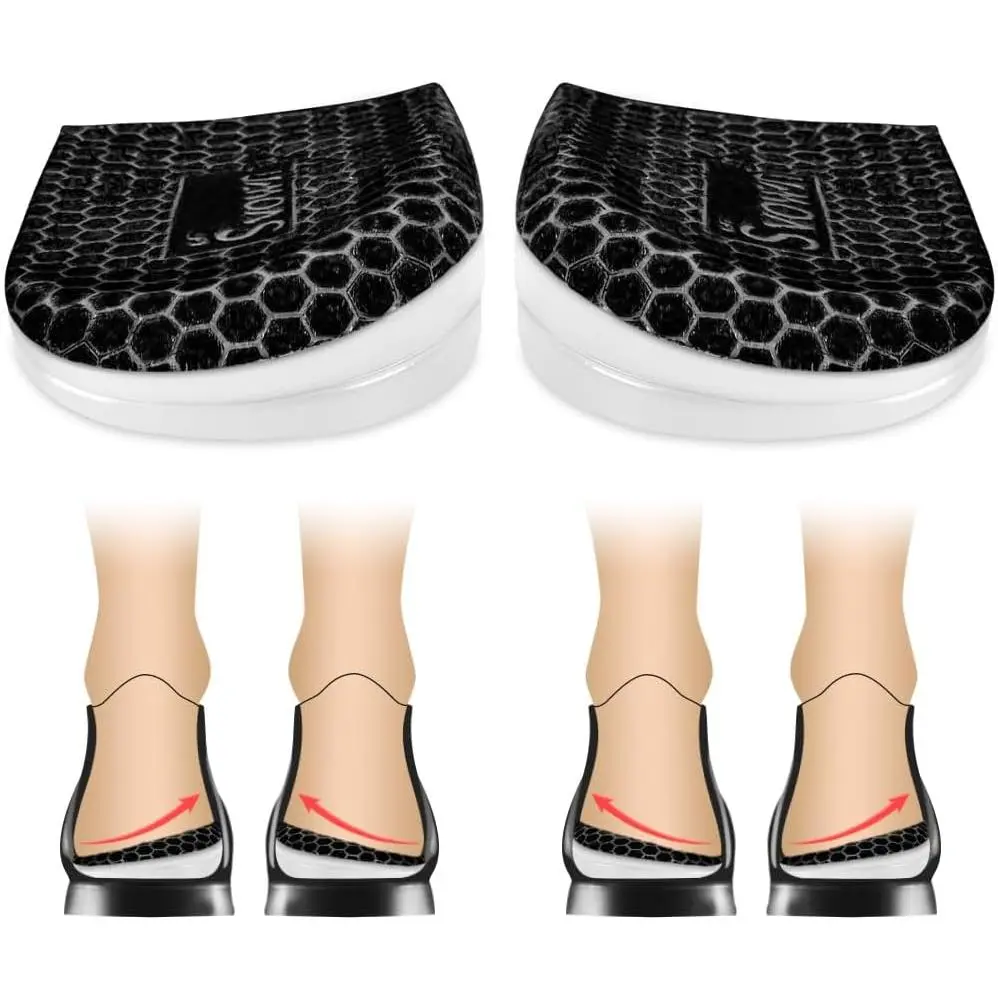 3 Layers Adjustable Supination Overpronation Insoles, Anti-Slip Medial Lateral Heel Wedge Insoles for Foot Alignment, Knee Pain, Bow Legs, Osteoarthritis (Black, S: W 4-7.5/ M 6-7) Footwear Shoe