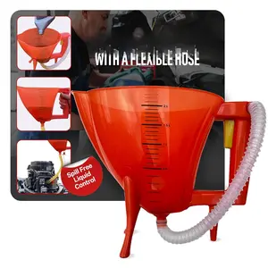 with Flexible Hose, Spill Free Liquid Control, Detachable , and Measurements for Automotive Coolant, Antifreeze, and Petroleum, Heavy-Duty Plastic