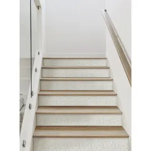 Crosshatch Peel and Stick Stair Riser Strips