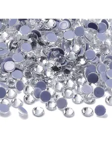 2880pcs SS20 white hot melt rhinestone glass rhinestone sparkling nail crystal, used for clothing and wedding decoration