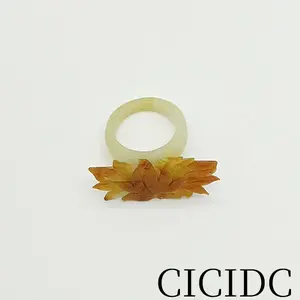 Natural Jade Custom hand-carved Natural Jade Ring, Any Patterns You Want Can Be Made a Christmas Gift And  Thanksgiving For Families&Friends