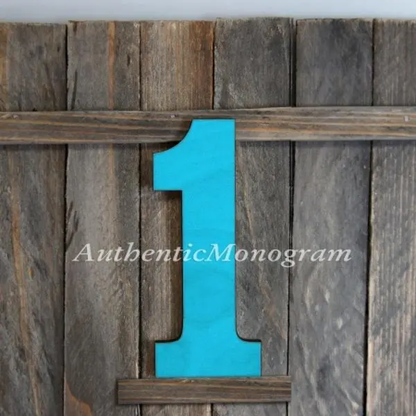 G.DeBrekht 91511P-24 No. 1 Painted Wooden Monogram