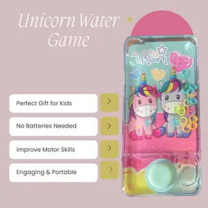 Unicorn Water Game - Battery-Free Fun with Ring Toss Challenge