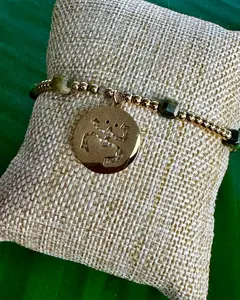 Coquí Taíno Elastic Bracelet – Green Tones