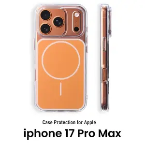 Phone Case - Clear White Back with Slim Ring Case for Apple for Iphone 17, New Full-Body Shockproof Cover for Iphone 17 Pro Max, 17 Pro, 16, 15, 14 Pro, 13