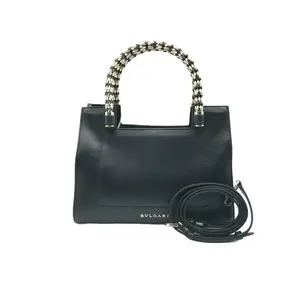 Pre-owned Bvlgari leather Shoulder Bags Serpenti Black Tote Bag Z 1010