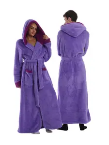 New Autumn Winter Lazy Blanket, Hooded Home Wear, Loungewear, Cute Animal Print, Long Sleeve Thickening Couple Nightwear Bathrobe, Outdoor Cold Protection