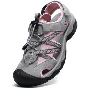 Womens Hiking Sandals Closed Toe Summer Outdoor Walking Adventurous Beach Sandal Lace Adjustable Double Buckle Water Shoes