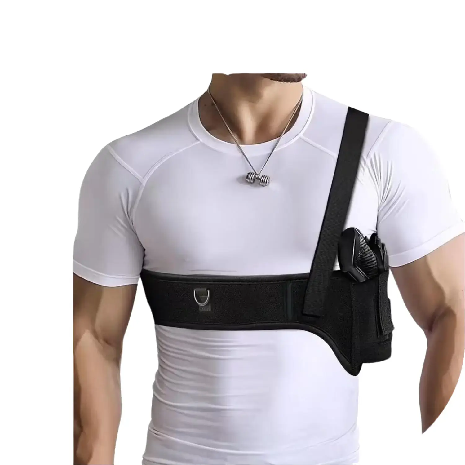 Unisex Concealed Carry Shoulder Holster with Belly Band for a Secure Hold and Comfortable Fit, Quick-Pull Design for Sig P365, Ruger LCP & LC9 Models