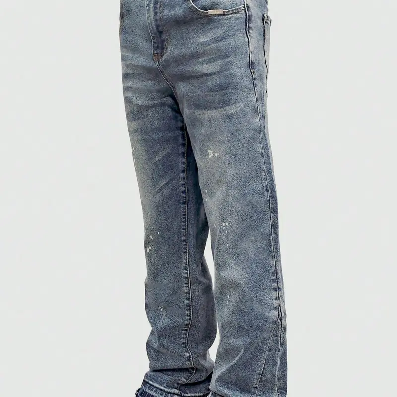 Men's Pocket Denim Jeans Pants, Casual Classic Comfy Jeans for Daily Wear, Bottoms for All Seasons