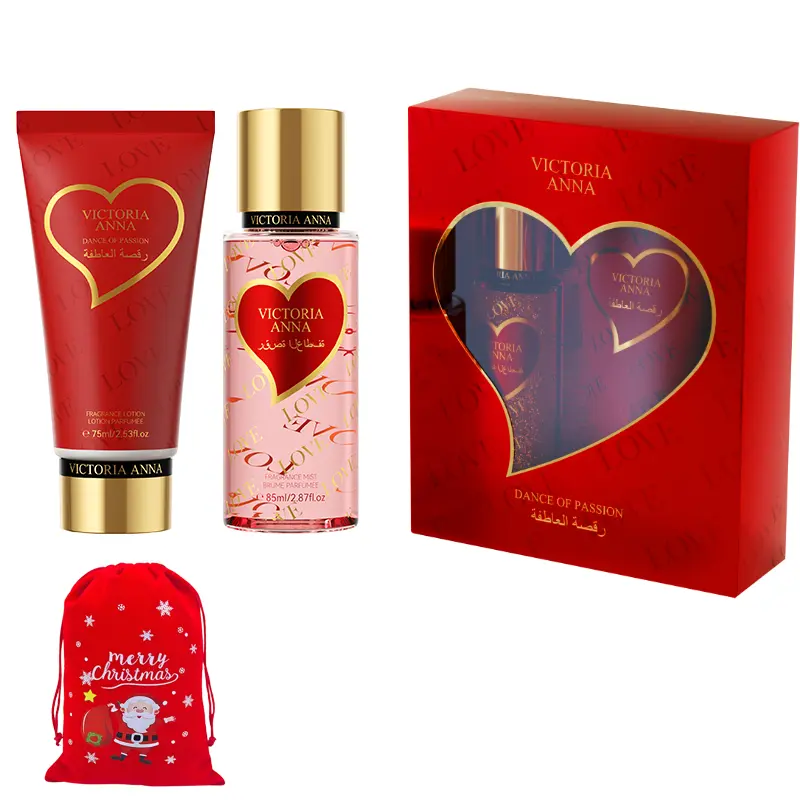 2-Piece Body Care Gift Set with Hydrating Fragrance Mist & Body Lotion for Dry Winter Skin, Oriental Floral Scent with Grapefruit & Papaya Flower, Multi-Pack