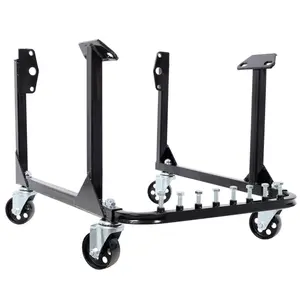 750LBS Engine Cradle with Wheels,Heavy-Duty Steel Motor Holder with 4 Swivel Casters and 4 Hook Positions Easy Assembly