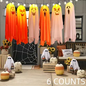 Halloween Ghost Hanging Light, LED Hanging Ghost Light, Hanging Decor for Home Party Festival, Halloween Decoration, Ornaments