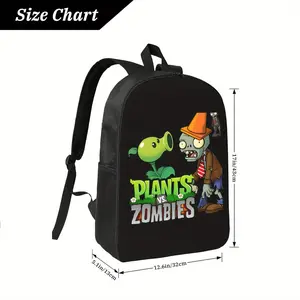 Best Trendy A Boys Plants vs Zombies 1 1 4xx backpack for school Fashionable Polyester Printed Backpack Simple and Elegant, for Teenager Boys Girls Birthday Gifs for School Supplies