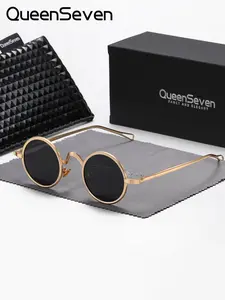 1 Piece QueenSeven Unisex Vintage Chic Trendy Stylish Round Full Frame Styling Sunglasses UV400