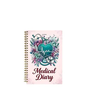 Medical Health Management Coil Notebook, Professional Medical Functions, Warm Visual Experience, Health Data Tracking, Chronic Disease Patients