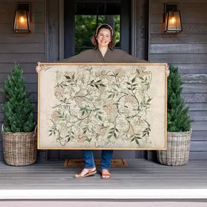 Botanical Textile Wall Art | William Morris Textile Print | Floral Wall Decor | Canvas Wall Art | Botanical Floral Art | F175