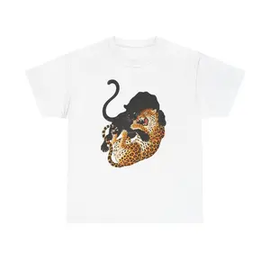 Jungle Fury Unisex Vintage Washed Graphic T-Shirt, Oversized Heavyweight Cotton Streetwear Tee, Casual Daily Outfit for Men Women Trendy Top