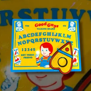 Retro-inspired Holographic Chucky “Good Guys” Quija Board & Planchette