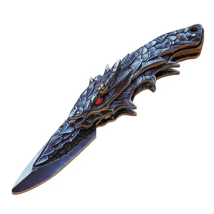 3D Wood Shadow Blade DIY Knife Prop Kit - Precision-Cut Wooden Pieces, UV Full-Color Printing, Auxiliary Assembly Tools, Customizable & Paintable, Beginner-Friendly Build for Gaming Enthusiasts, Collecting & Gifting