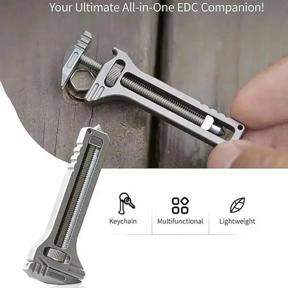 Stainless Steel Keychain Multi-Tool, Compact Fashion Accessory and Practical EDC Survival Kit for Everyday Use, Multifunctional