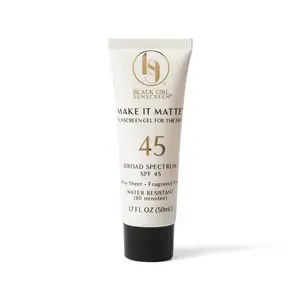 Black Girl Sunscreen Make It Matte SPF 45 Sunscreen Gel for Face Hydrating Moisture Moisturizing Aloe Vera Avocado Jojoba Oil Body Care Flawless Finish