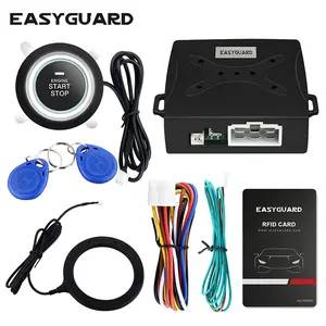 EASYGUARD EC004 universal push start button kit fit for most DC 12V cars with RFID card keyless go system  ignition start finger start Automotive