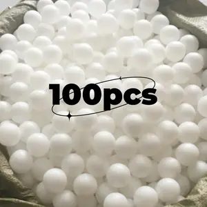 100pcs 1.57in PE Ping Pong Ball, Lucky Draw Game Prop, the sphere has a seam Seam
