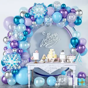 Birthday Balloon Kit, 94PCS Snowflake Paper Balloon Garland Set, Party Decoration Balloons for Weddings, Birthday Parties, Anniversary, Graduation, Etc.