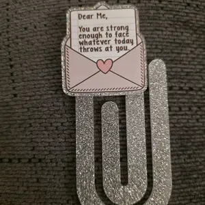 Acrylic paperclip bookmark