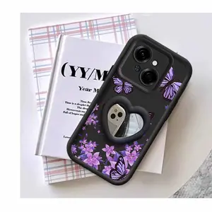 1 Piece Happy Purple Butterfly Pattern Protect You Suitable For Tecno Pop 9 4GPhone Cases With Comfortable feel Case Featuring Shockproof Ideal For Fashion