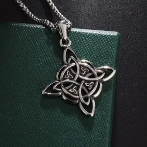 Witch Knot Necklace Celtic Knot Necklace Women's Everyday Wear Gift