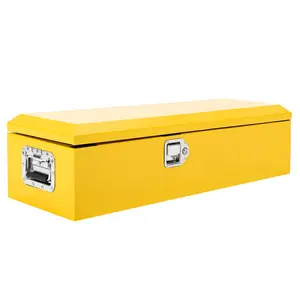 39x13x9.6 in Heavy Duty Truck Bed Tool Box - Diamond Plate Underbody Steel Storage Chest with Lock & Side Handles - Weather-Resistant Organizer for Pickup, RV, Trailer, Mechanics - Powder-Yellow