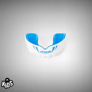 Venum Challenger Kids Mouthguard - Strap/Strapless - White/Blue Protective Gear Custom Fit