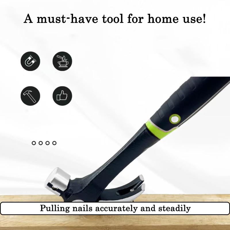 Pro Magnetic Claw Hammer, 16oz All-Steel Construction & Nail Starter