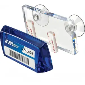 Universal EZ Pass Holder for Windshield - Durable EZPass Holder, Toll Pass Holder & Transponder Holder - Secure Mount Fits Old &  EZ Pass Flex, I-Pass, Toll Tag (Clear)