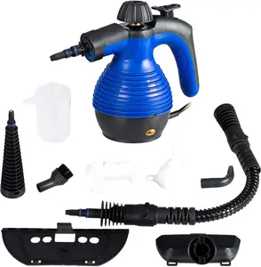 COSTWAY Steam Cleaner 1050W Handheld Multi-Purpose Powerful Steam, Sanitizer, Steamer, Steam Iron, Remove Stains/Grease from Bathroom, Kitchen