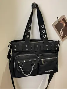 Fashion Studded Decorated Tote Bag, Casual Versatile Shoulder Bag for Women, Trendy All-match Commuter Bag for Daily Used
