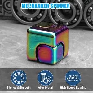 Fidget Spinner Toys Cube Adults Metal Fidgets Cool Stuff Desk Gadgets Office Toy for Teen Boy Small Anxiety Figette Sensory Toy ADHD Tool Fingears Figet Stress Gifts
