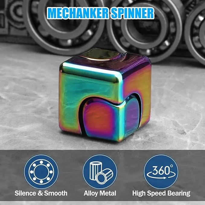 [DealsForYouDays]SummerWins Fidget Spinner Toys Cube Adults Metal Fidgets Cool Stuff Desk Gadgets Office Toy for Teen Boy Small Anxiety Figette Sensory Toy ADHD Tool Fingears Figet Stress Gifts