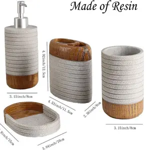 Bathroom Accessories Set, Toothbrush Holder, Farmhouse Bathroom Decor