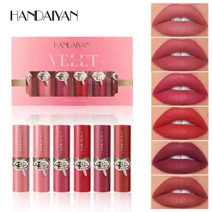 Handaiyuan Matte Lipstick Set, Cosmetic, Waterproof Long-Lasting High Pigmentation, Solid Form, No Alcohol, Not Flammable, Perfect Makeup Gift