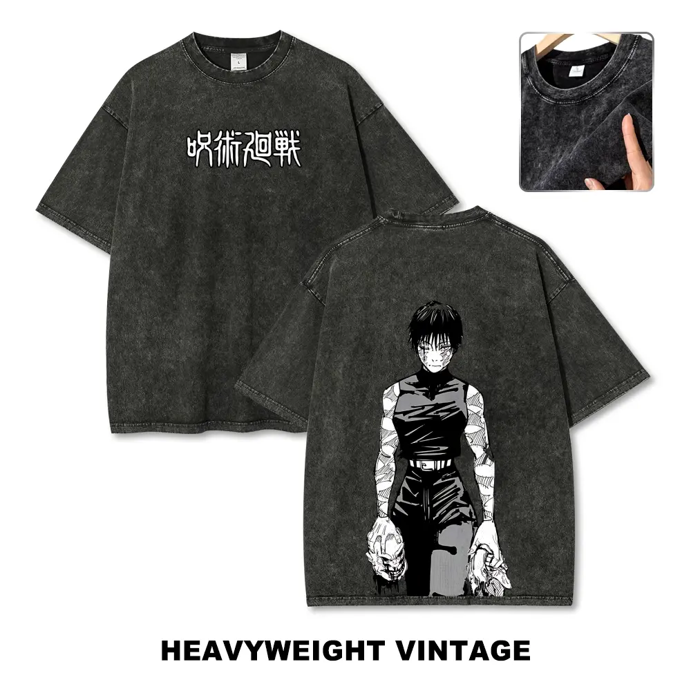 Jujutsu Kaisen Vintage Tee 90s Graphic Tees Men's t Shirts Graphic Tee t Shirts Funny Graphic Tee Good Graphic Tees Men's Graphic Tees Streetwear Outfits Men Vacation Outfits Oversized Tshirt Men