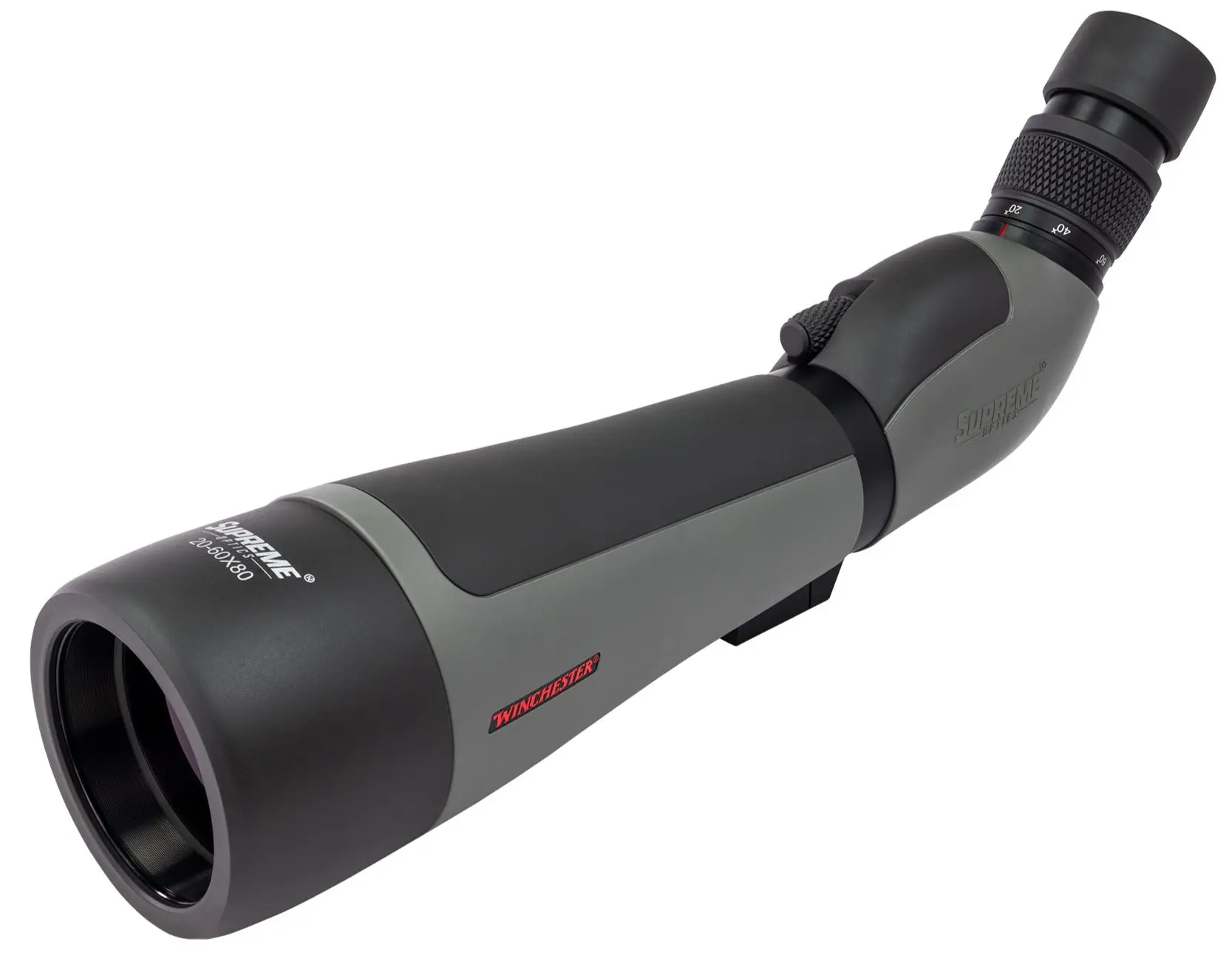 Winchester Angled View Spotting Scope - 20-60x Zoom, 80 mm Objective Lens, Hunt Gear, Unisex for Birdwatching (SPRM13-20-60x80)