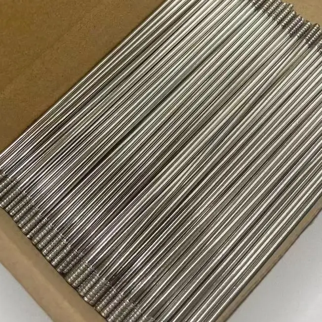 100pcs Double Headed Screw Rod Pen -3.82 inch or 4.57 inch Extended Metal DIY Pen Stand with Safety Screw End for Shoes, Boots, Jewelry, and Watch Accessories, Jewelry Making Supplies, Smooth Metal Appearance, Durable Metal Structure