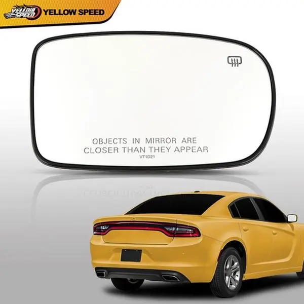 ALLGOOD 100% Brand New Durable Heated Mirror Glass Set - 1pc RH Passenger Side, 1pc LH Driver Side View Mirror Glass, Direct Swap, Fits 2011-2021 Chrysler 200/300 & Dodge Charger