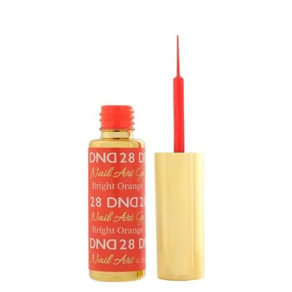 DND Bright Orange Base Color Gel Nail Polish Tube, 28 Professional Cosmetic for Nail Care