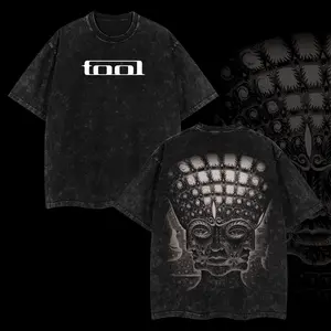 [$$$ROCKLIFE] Tool Band ‘10000 Days’ Retro Unisex Acid Washed Hoodie T-Shirt – Tool Band 2025 Tour Merch, Metal Rock Band Heavyweight Cotton Washed Shirt, Oversized Vintage Tee, Dark-Aesthetic Merch for Rock Fans