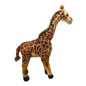 Giraffe Plush - Realistic, Majestic Plushie - 21 Inches Tall - 25 Inches Long